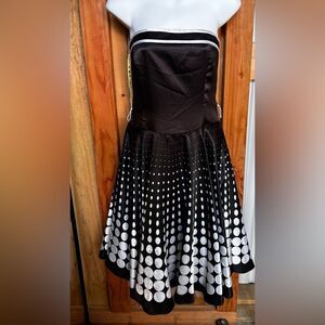 Ruby Rox Polka Dot Strapless Fit & Flare Dress size 9 jrs